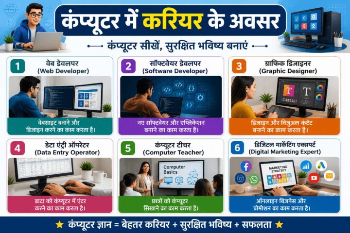 कंप्यूटर को हिंदी में क्या कहते हैं? | Computer Meaning in Hindi (Complete Guide) computer me career ke option